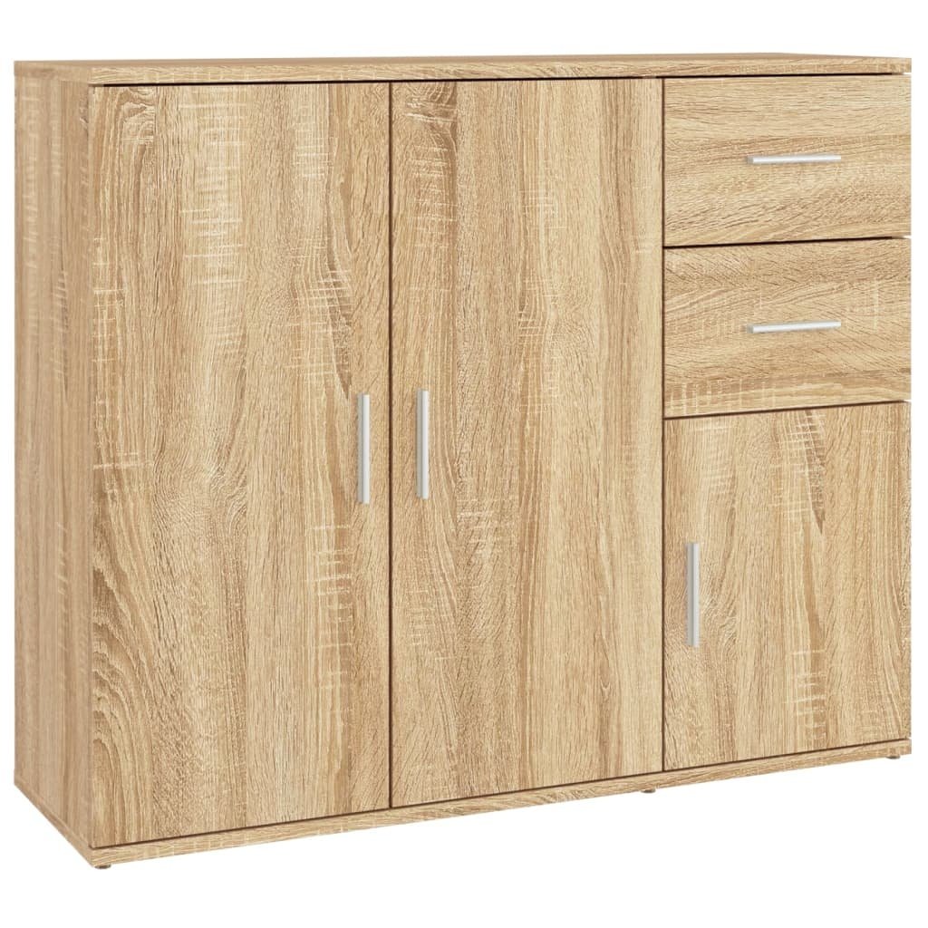VidaXL Dressoir 91x29,5x75 cm bewerkt hout sonoma eikenkleurig