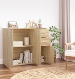 VidaXL Dressoir 91x29,5x75 cm bewerkt hout sonoma eikenkleurig