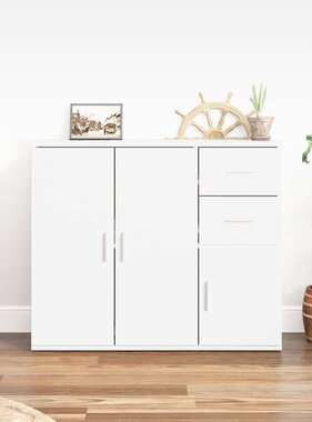 VidaXL Dressoir 91x29,5x75 cm bewerkt hout wit