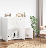 VidaXL Dressoir 91x29,5x75 cm bewerkt hout wit