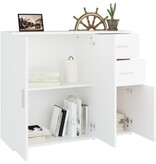 VidaXL Dressoir 91x29,5x75 cm bewerkt hout wit