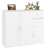 VidaXL Dressoir 91x29,5x75 cm bewerkt hout wit