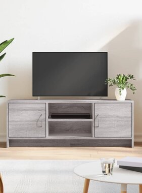 VidaXL Tv-meubel 102x30x37,5 cm bewerkt hout grijs sonoma eikenkleurig