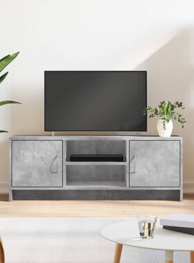 VidaXL Tv-meubel 102x30x37,5 cm bewerkt hout betongrijs