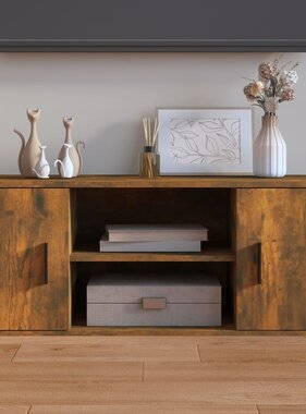 VidaXL Tv-meubel 100x35x40 cm bewerkt hout gerookt eikenkleurig