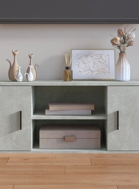 VidaXL Tv-meubel 100x35x40 cm bewerkt hout betongrijs