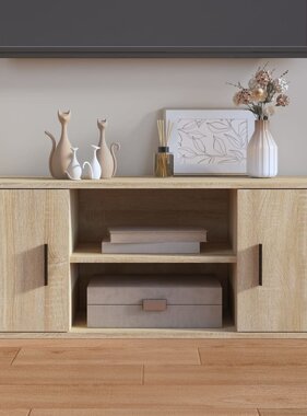 VidaXL Tv-meubel 100x35x40 cm bewerkt hout sonoma eikenkleurig