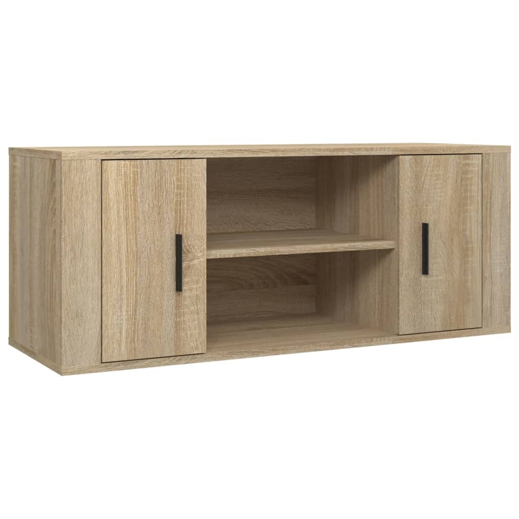 VidaXL Tv-meubel 100x35x40 cm bewerkt hout sonoma eikenkleurig