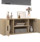 VidaXL Tv-meubel 100x35x40 cm bewerkt hout sonoma eikenkleurig