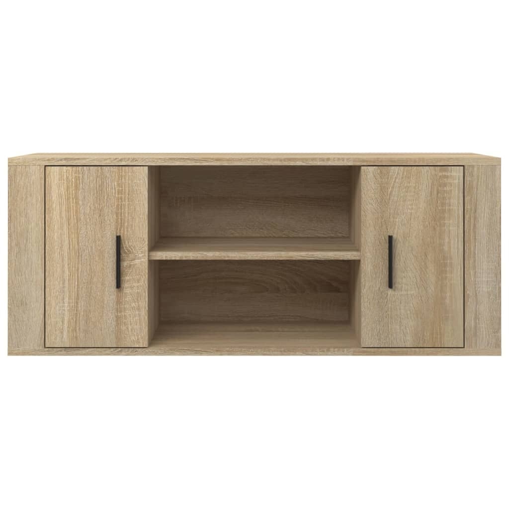 VidaXL Tv-meubel 100x35x40 cm bewerkt hout sonoma eikenkleurig
