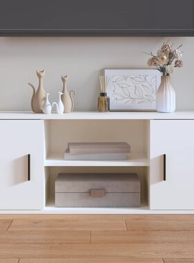 VidaXL Tv-meubel 100x35x40 cm bewerkt hout wit