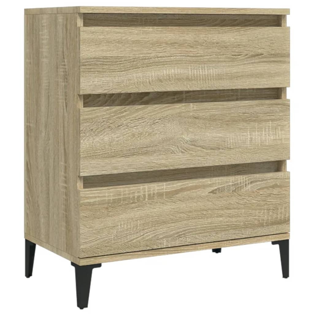 VidaXL Dressoir 60x35x70 cm bewerkt hout sonoma eikenkleurig