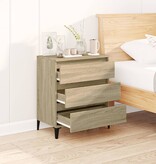 VidaXL Dressoir 60x35x70 cm bewerkt hout sonoma eikenkleurig