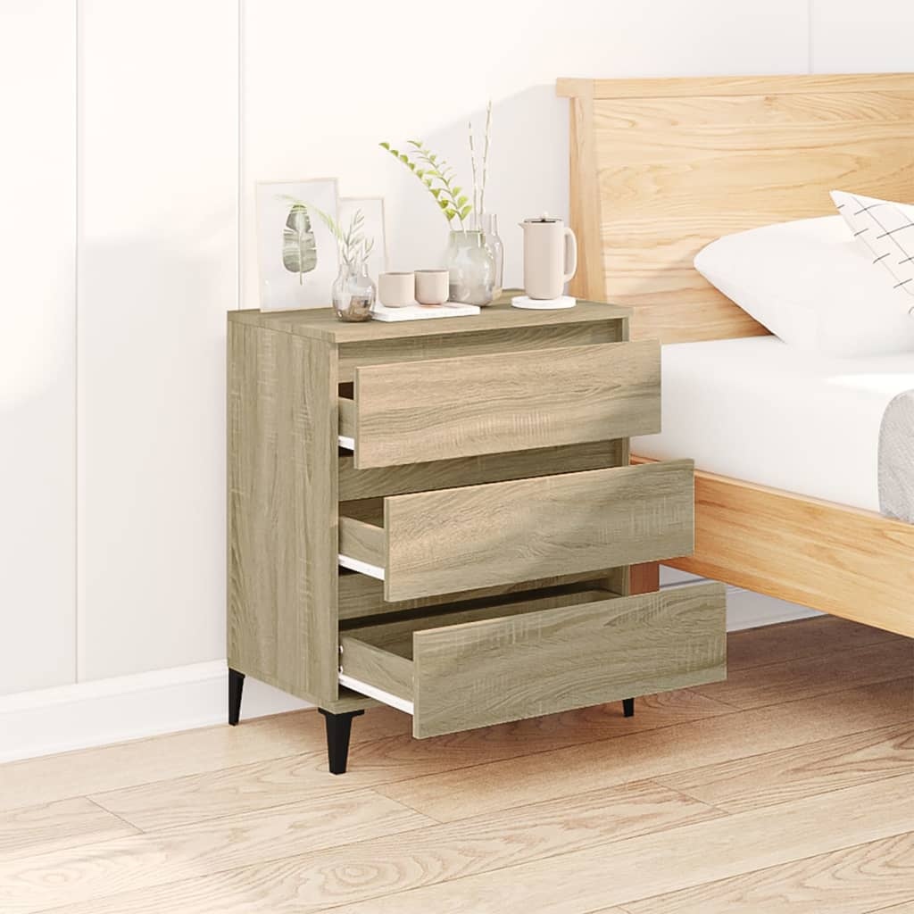 VidaXL Dressoir 60x35x70 cm bewerkt hout sonoma eikenkleurig