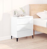 VidaXL Dressoir 60x35x70 cm bewerkt hout hoogglans wit