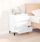 VidaXL Dressoir 60x35x70 cm bewerkt hout hoogglans wit