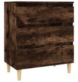 VidaXL Dressoir 60x35x70 cm bewerkt hout gerookt eikenkleurig