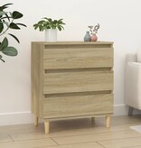 VidaXL Dressoir 60x35x70 cm bewerkt hout sonoma eikenkleurig