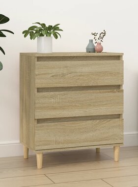 VidaXL Dressoir 60x35x70 cm bewerkt hout sonoma eikenkleurig