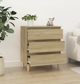 VidaXL Dressoir 60x35x70 cm bewerkt hout sonoma eikenkleurig