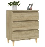 VidaXL Dressoir 60x35x70 cm bewerkt hout sonoma eikenkleurig