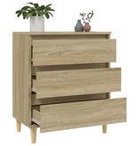 VidaXL Dressoir 60x35x70 cm bewerkt hout sonoma eikenkleurig
