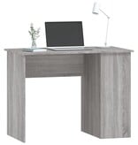 VidaXL Bureau 100x55x75 cm bewerkt hout grijs sonoma eikenkleurig
