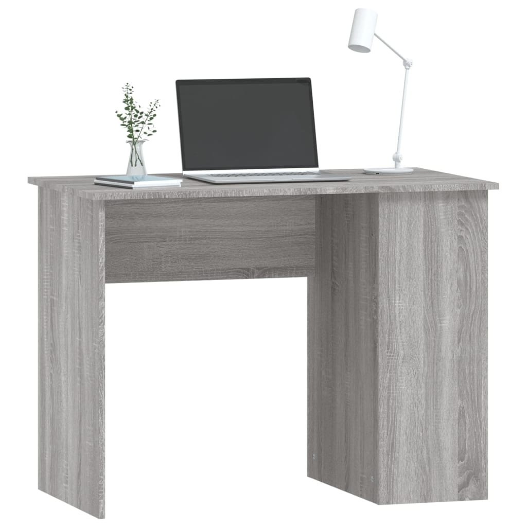 VidaXL Bureau 100x55x75 cm bewerkt hout grijs sonoma eikenkleurig