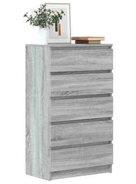 VidaXL Ladekast 60x36x103 cm bewerkt hout grijs sonoma eikenkleurig