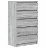 VidaXL Ladekast 60x36x103 cm bewerkt hout grijs sonoma eikenkleurig