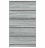 VidaXL Ladekast 60x36x103 cm bewerkt hout grijs sonoma eikenkleurig