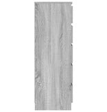 VidaXL Ladekast 60x36x103 cm bewerkt hout grijs sonoma eikenkleurig