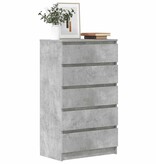 VidaXL Ladekast 60x36x103 cm bewerkt hout betongrijs