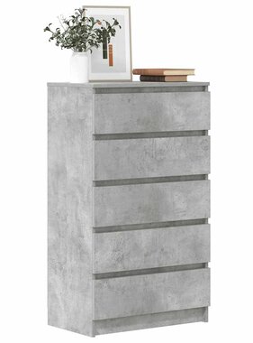 VidaXL Ladekast 60x36x103 cm bewerkt hout betongrijs