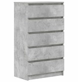 VidaXL Ladekast 60x36x103 cm bewerkt hout betongrijs