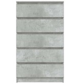 VidaXL Ladekast 60x36x103 cm bewerkt hout betongrijs