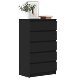 VidaXL Ladekast 60x36x103 cm bewerkt hout zwart