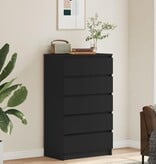 VidaXL Ladekast 60x36x103 cm bewerkt hout zwart