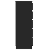 VidaXL Ladekast 60x36x103 cm bewerkt hout zwart