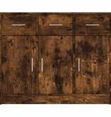 VidaXL Dressoir 91x28x75 cm bewerkt hout gerookt eikenkleurig