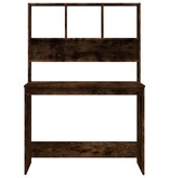 VidaXL Bureau met schappen 102x45x148 cm bewerkt hout gerookt eiken