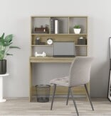 VidaXL Bureau met schappen 102x45x148 bewerkt hout sonoma eikenkleur