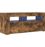 VidaXL Tv-meubel met LED-verlichting 90x35x40 cm gerookt eikenkleurig