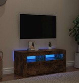 VidaXL Tv-meubel met LED-verlichting 90x35x40 cm gerookt eikenkleurig