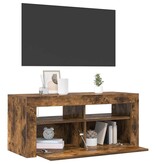 VidaXL Tv-meubel met LED-verlichting 90x35x40 cm gerookt eikenkleurig