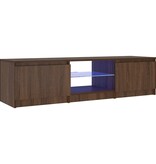 VidaXL Tv-meubel met LED-verlichting 140x40x36 cm bruin eikenkleur