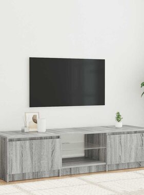VidaXL Tv-meubel met LED-verlichting 140x40x36 cm grijs sonoma eiken