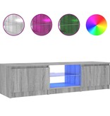 VidaXL Tv-meubel met LED-verlichting 140x40x36 cm grijs sonoma eiken