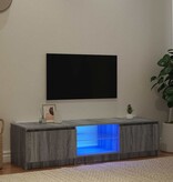 VidaXL Tv-meubel met LED-verlichting 140x40x36 cm grijs sonoma eiken
