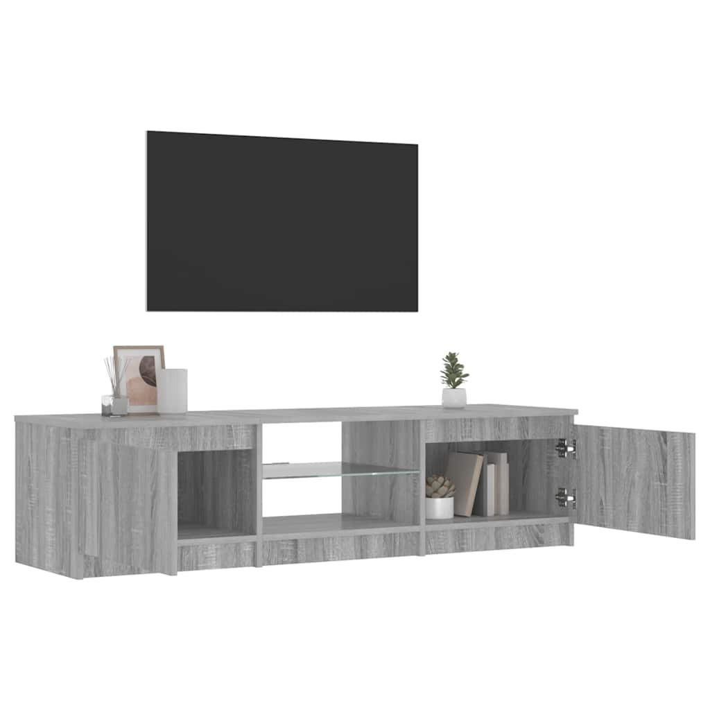 VidaXL Tv-meubel met LED-verlichting 140x40x36 cm grijs sonoma eiken